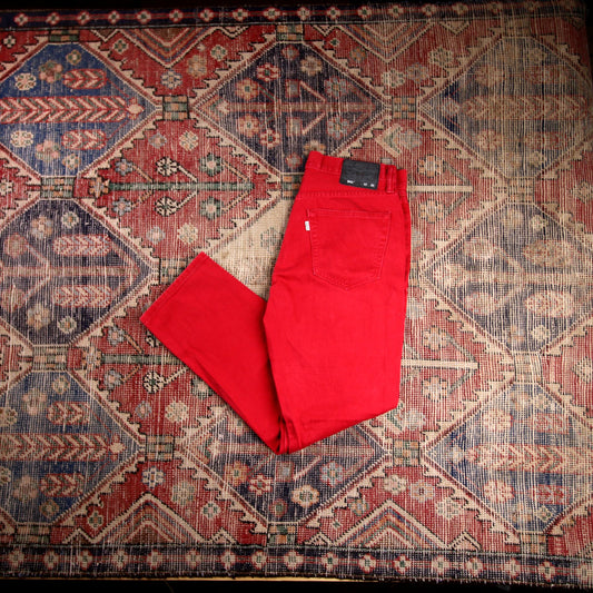 Levi's 541 W32 L32 Tapered Leg Red Denim Jeans
