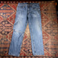 Lee W36 L32 Straight Leg Relaxed Fit Classic Ripped Style Blue Denim Jeans