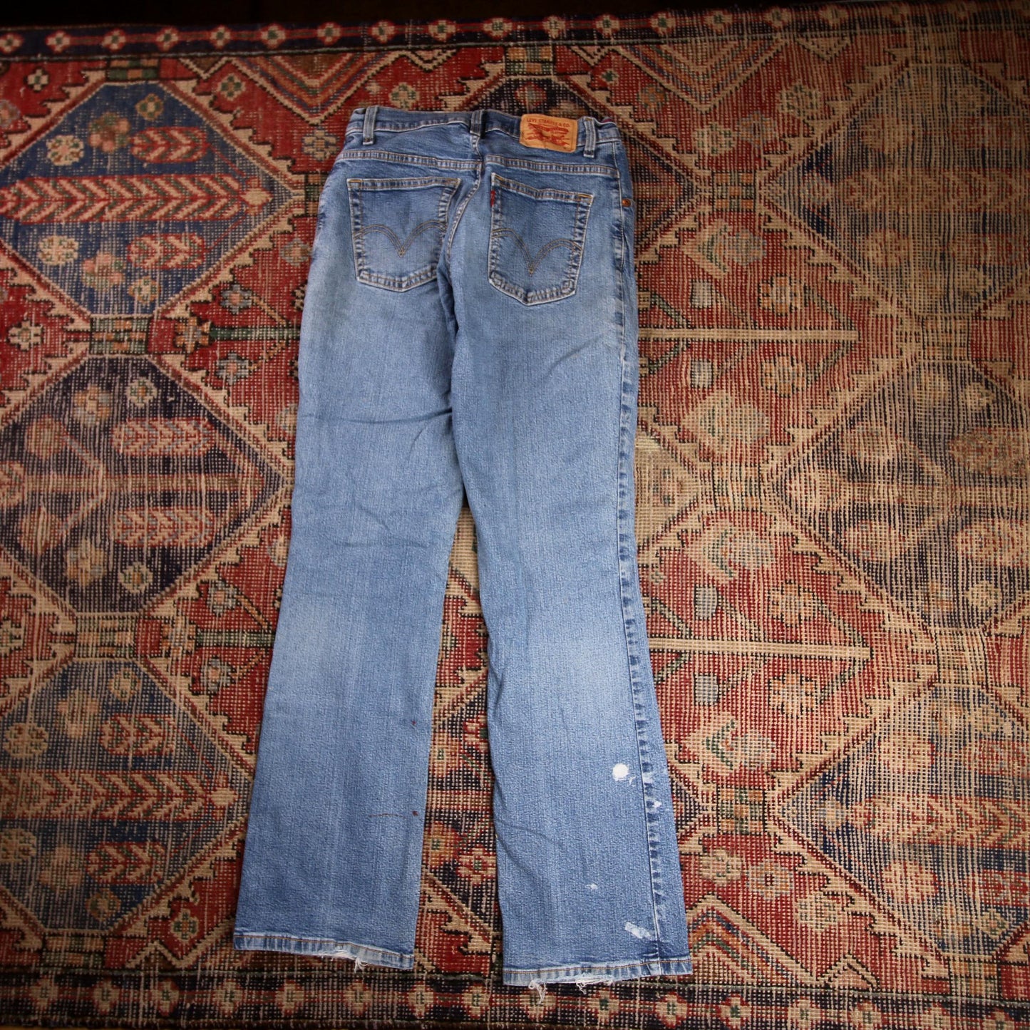 Levi's 550 W26 L30 Tapered Leg Relaxed Fit Blue Denim Jeans