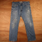 Levi's 505 Red Tab W38 L31 Straight Leg Regular Fit Blue Denim Jeans