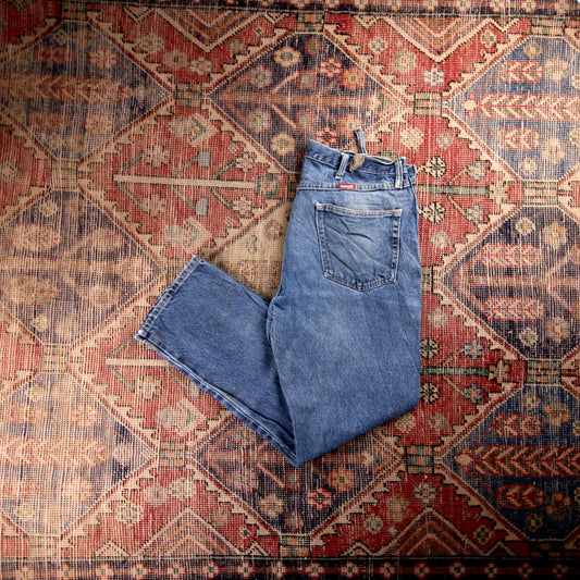 Wrangler W36 L30 Straight Leg Blue Denim Jeans