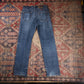 Wrangler W30 L30 Straight Leg Relaxed Fit Classic Ripped Style Blue Denim Jeans