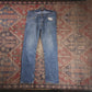 Lee W34 L28 Straight Leg Loose Fit Blue Denim Jeans