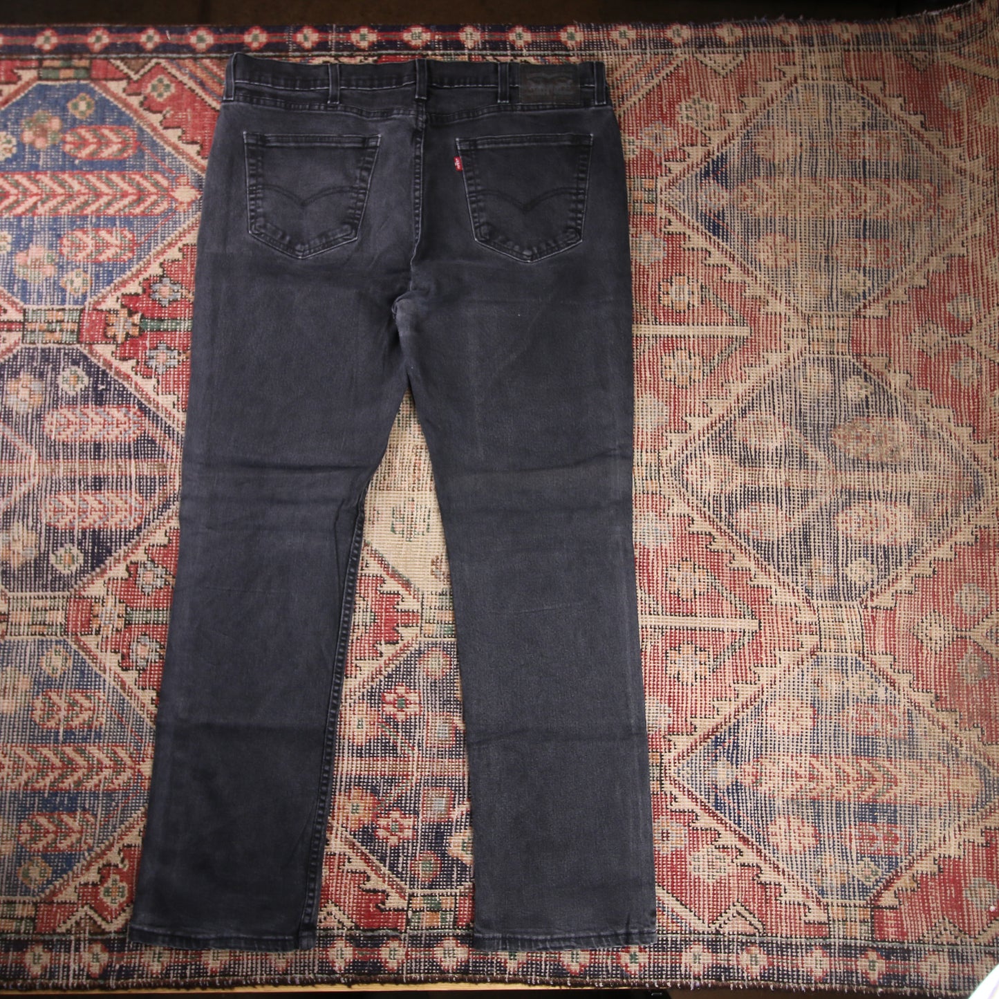 Levi's 514 W40 L31 Straight Leg Black Denim Jeans
