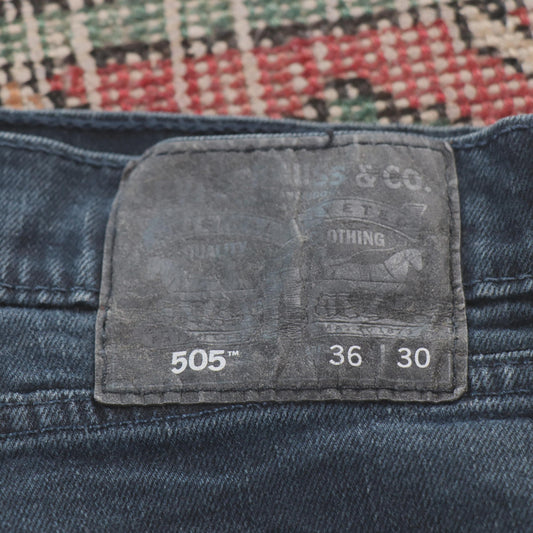 Levi's 505 Red Tab W32 L29 Straight Leg Regular Fit Blue Denim Jeans