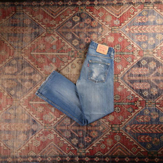 Levi's 512 Red Tab W30 L28 Tapered Leg Slim Fit Blue Denim Jeans