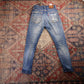 Levi's W28 L26 Skinny Classic Ripped Style Blue Denim Jeans