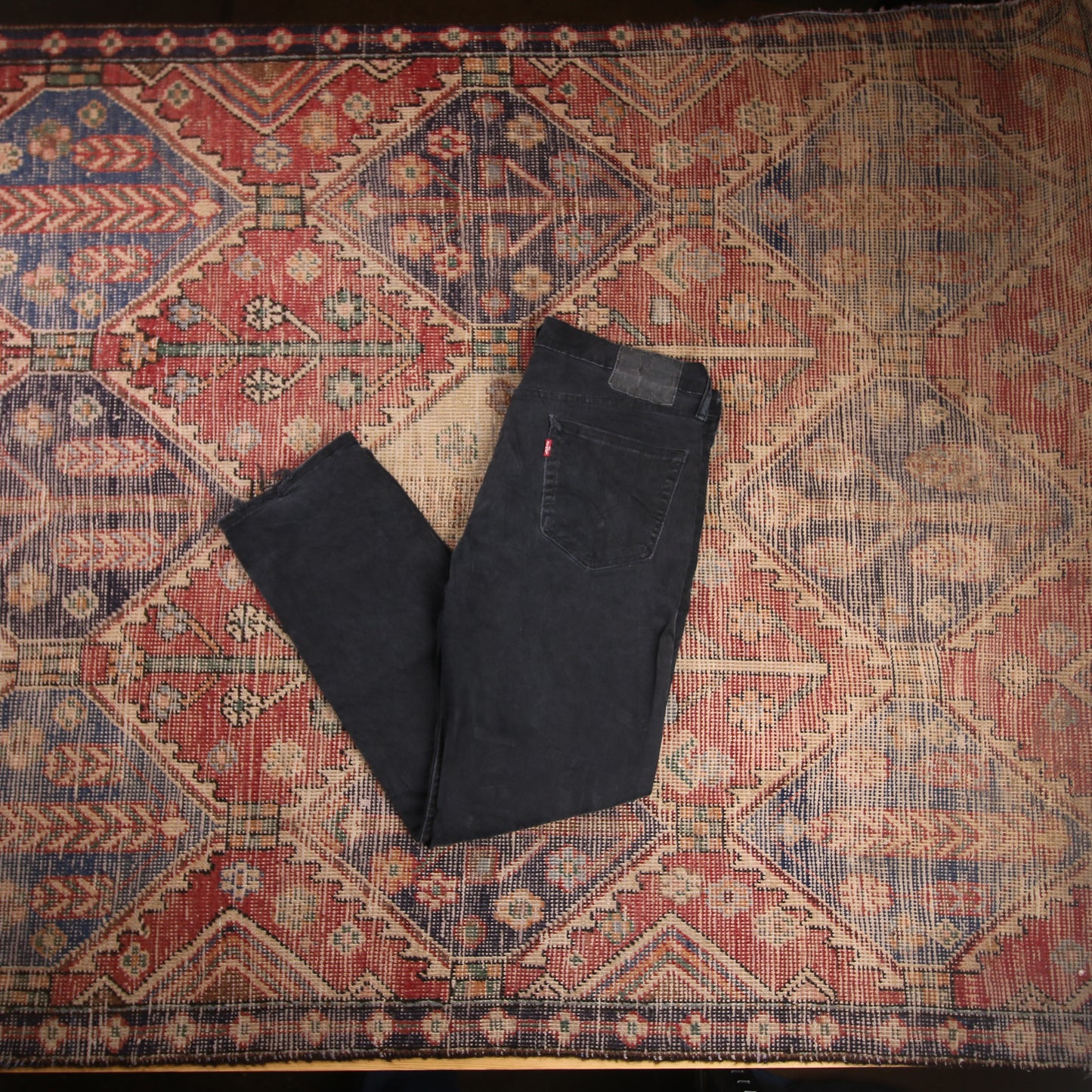 Levi's W34 L29 Straight Leg Black Denim Jeans