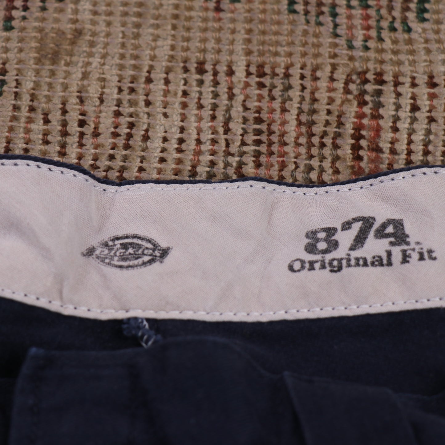 Dickies W46 L30 Straight Leg Blue Cotton Blend Trousers