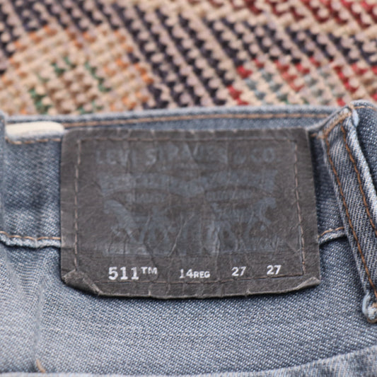 Levi's 511 W28 L26 Slim Fit Grey Denim Jeans