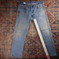 Levi's 505 Orange Tab W38 L28 Straight Leg Regular Fit Blue Denim Jeans