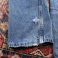 Wrangler Orange Tab W36 L33 Straight Leg Classic Ripped Style Blue Denim Jeans