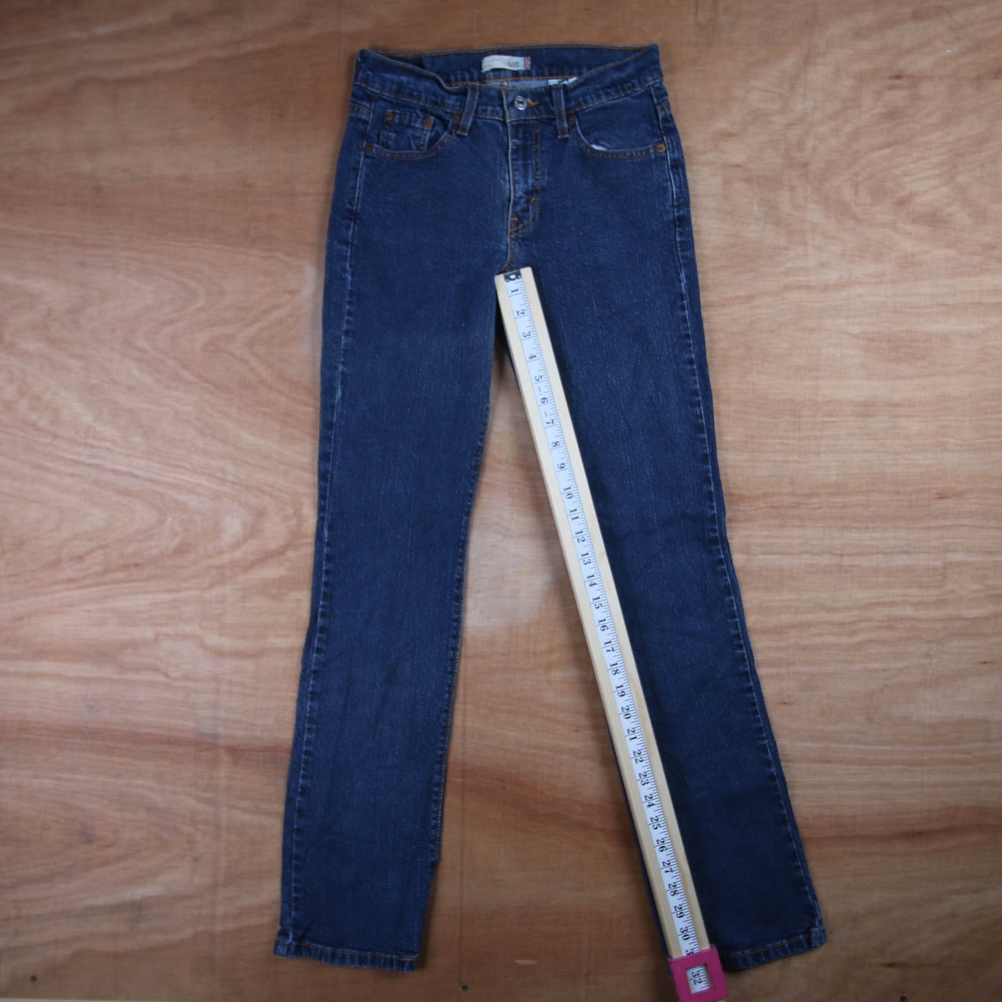 Levi's 505 Red Tab W28 L32 Straight Leg Regular Fit Blue Denim Jeans