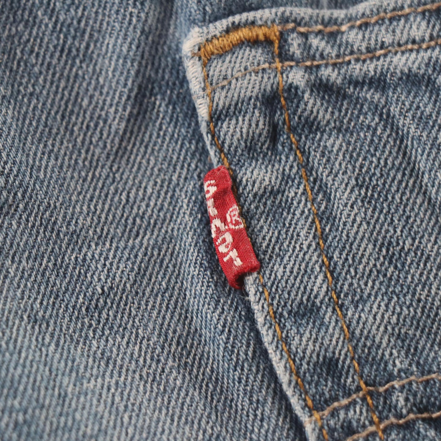 Levi's 501 Red Tab W28 L29 Original Fit Classic Ripped Style Blue Denim Jeans