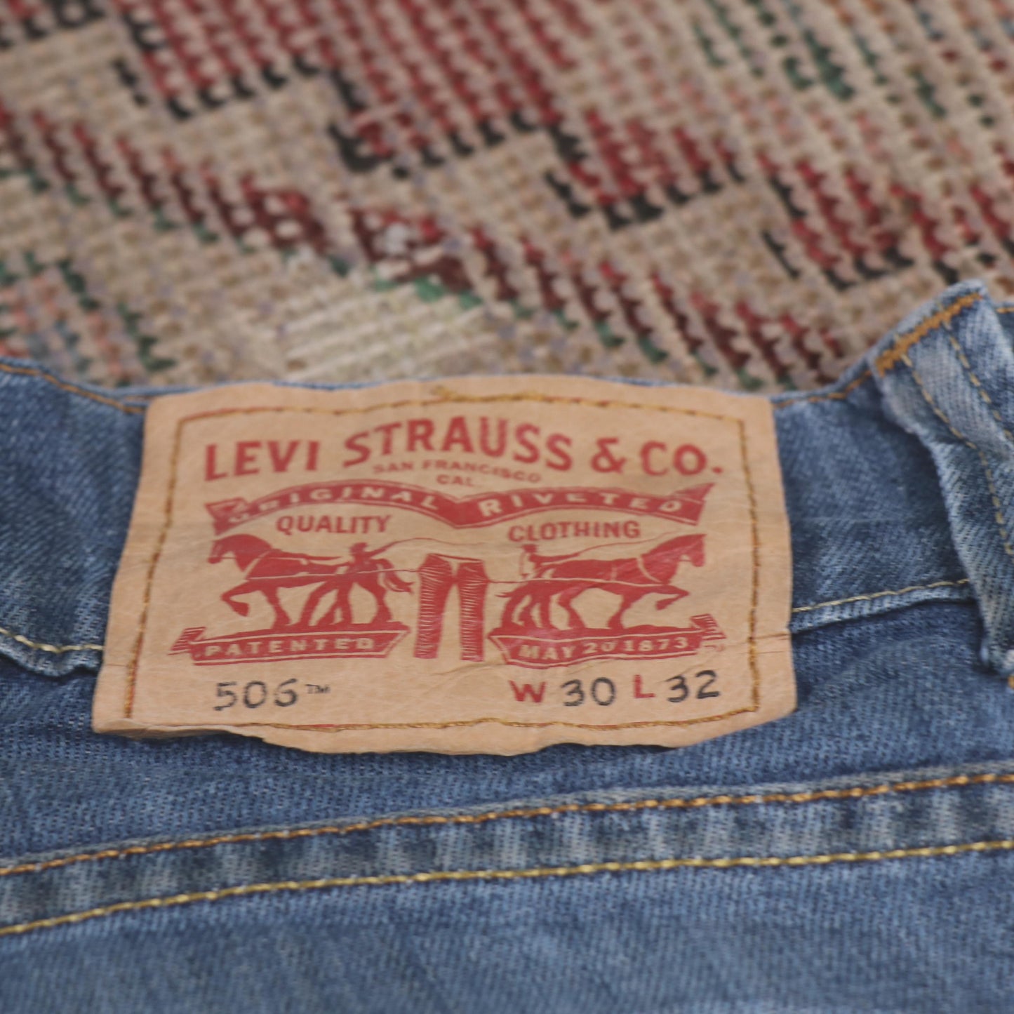 Levi's 506 W30 L30 Straight Leg Blue Denim Jeans