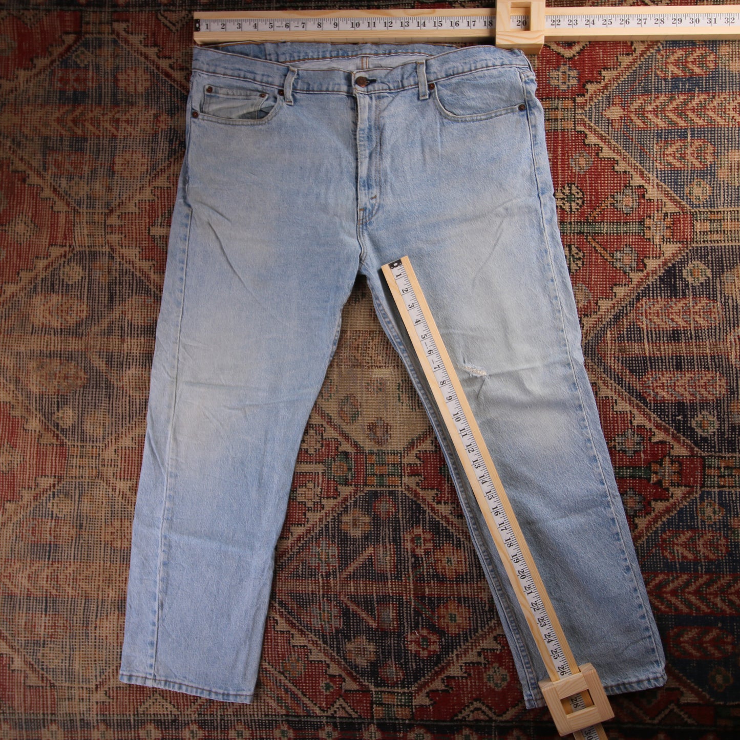 Levi's 505 W40 L28 Straight Leg Regular Fit Blue Denim Jeans
