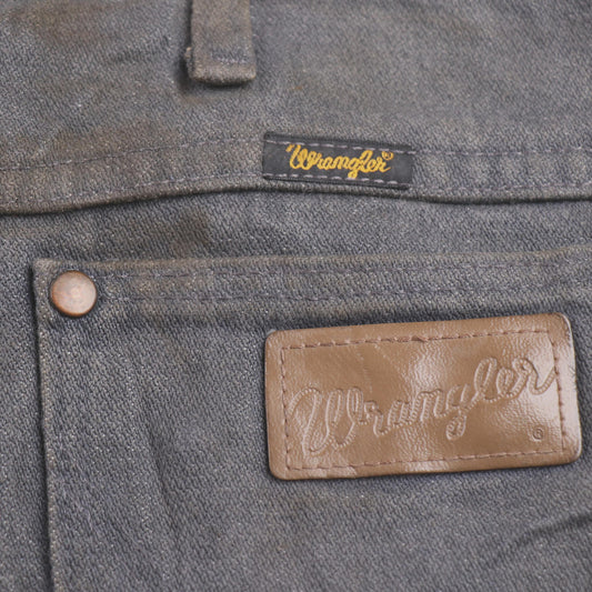 Wrangler W36 L30 Straight Leg Relaxed Fit Grey Denim Jeans