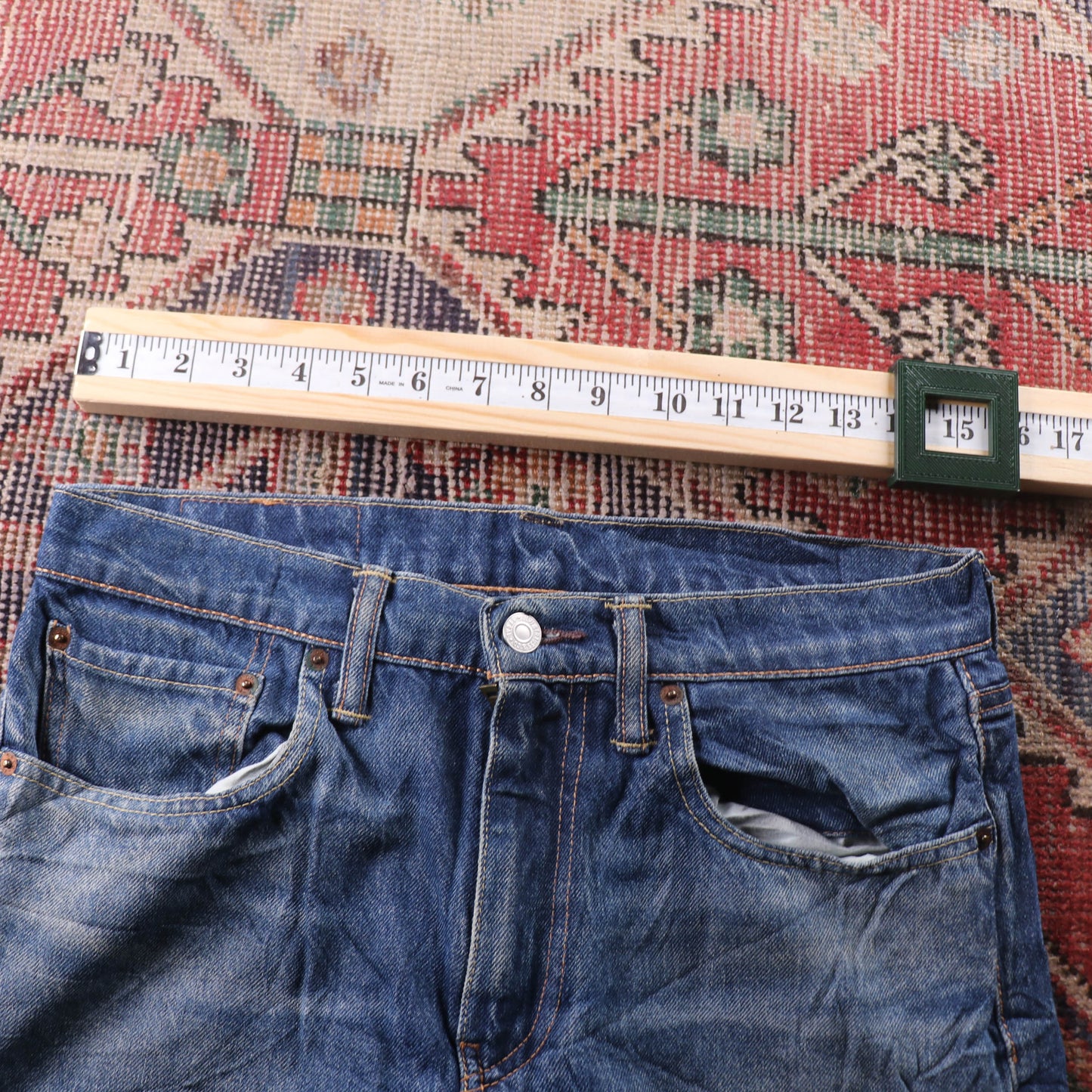 Levi's 512 Red Tab W30 L28 Tapered Leg Slim Fit Blue Denim Jeans