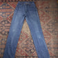 Wrangler W28 L35 Wide-Leg Blue Denim Jeans