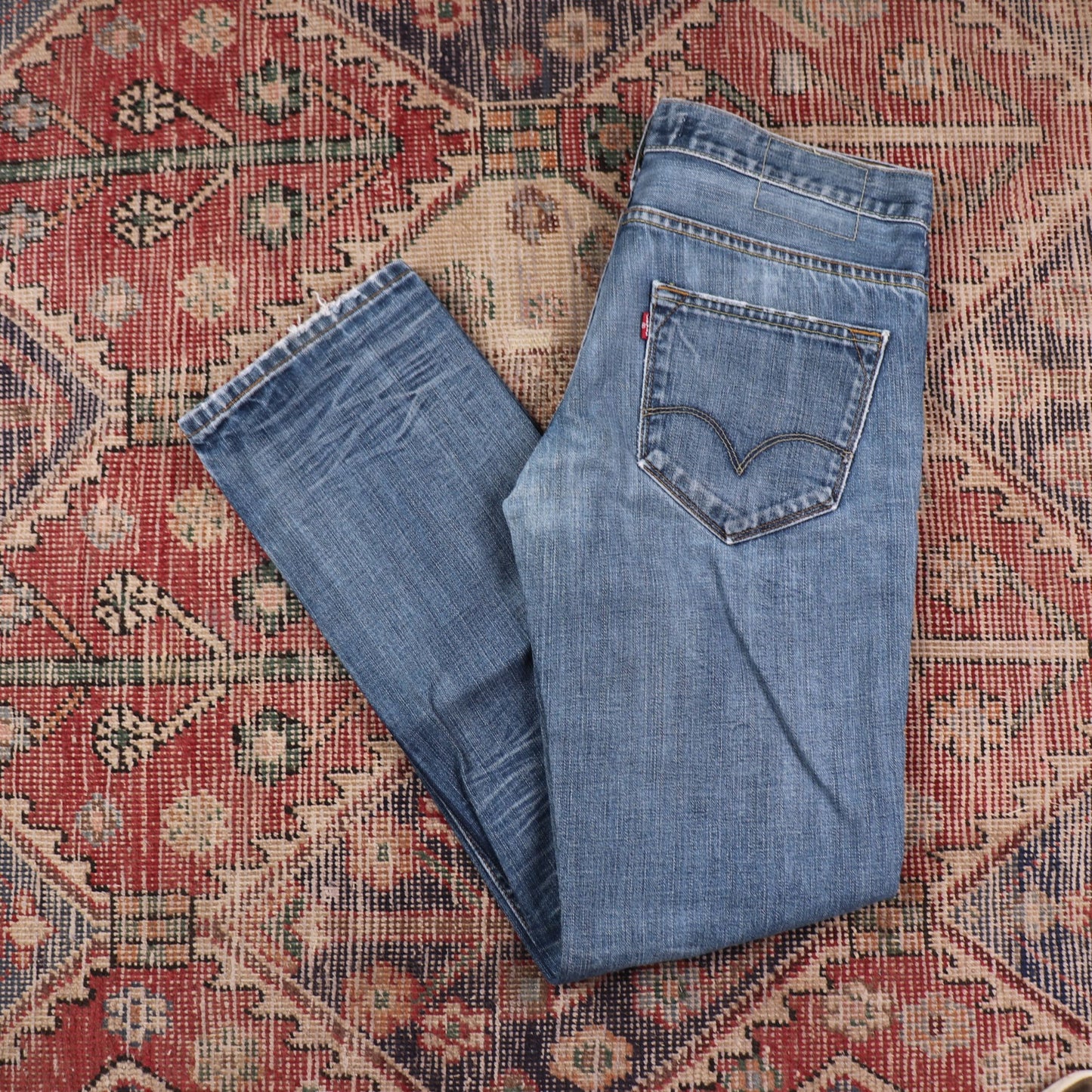 Levi's W32 L30 Straight Leg Blue Denim Jeans