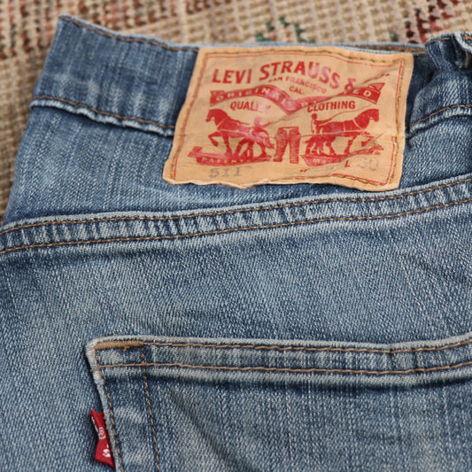 Levi's 511 W28 L27 Slim Fit Blue Denim Jeans