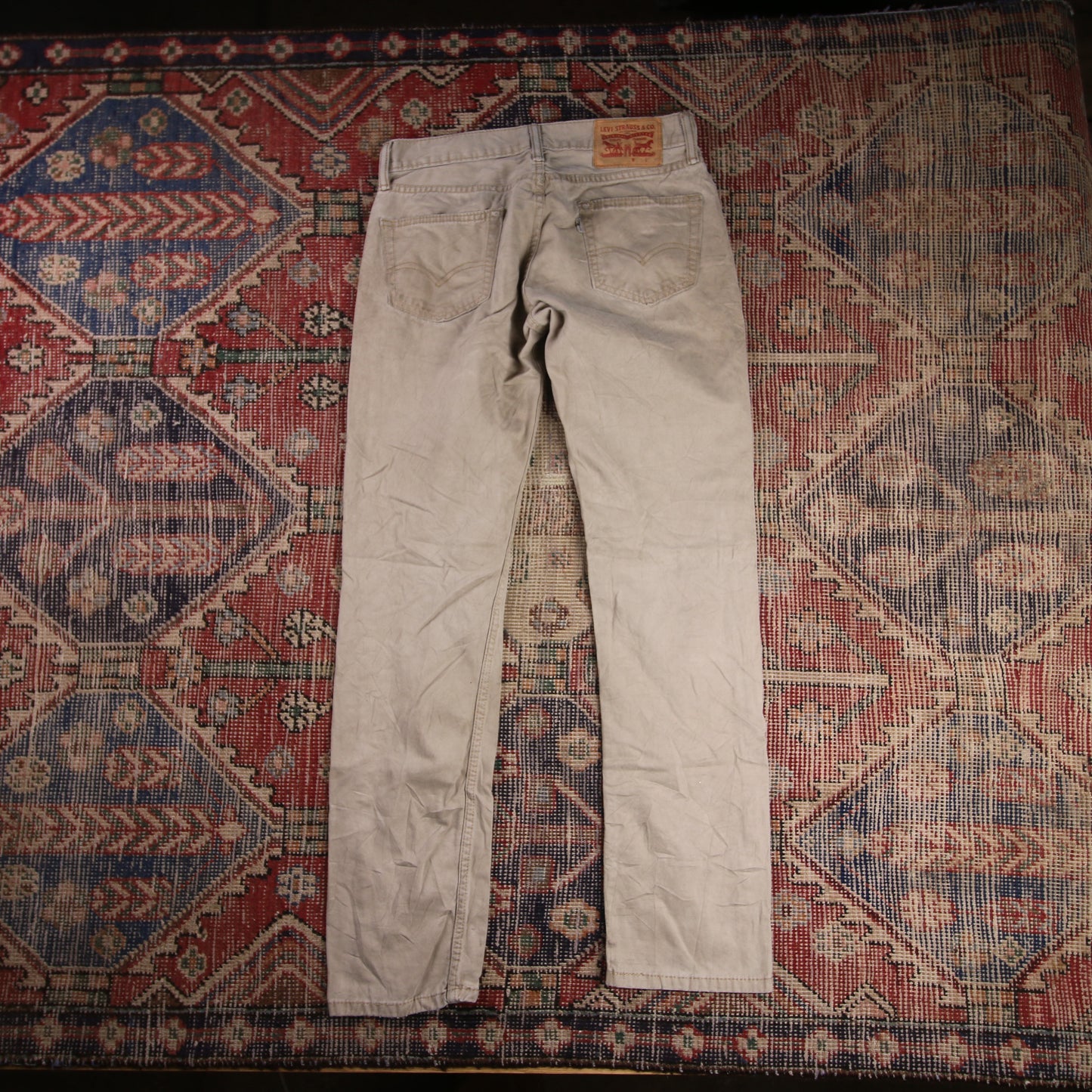 Levi's W28 L30 Straight Leg Beige Denim Jeans