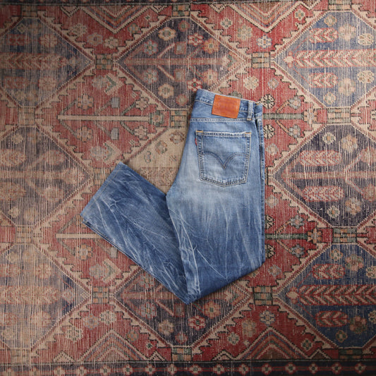 Levi's 502 Red Tab W30 L31 Tapered Leg Regular Fit Blue Denim Jeans