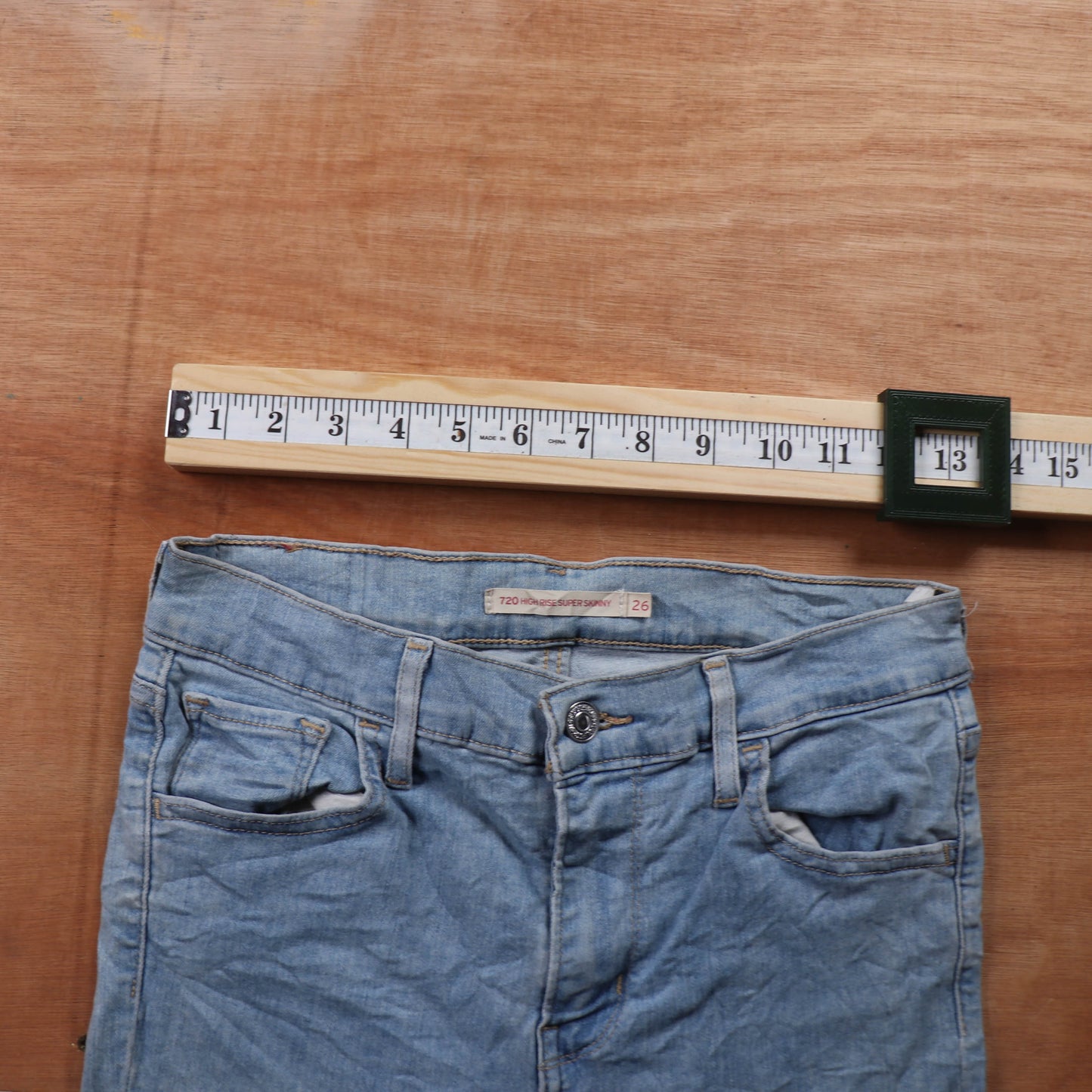 Levi's 720 Red Tab W26 L29 Super Skinny Blue Denim Jeans
