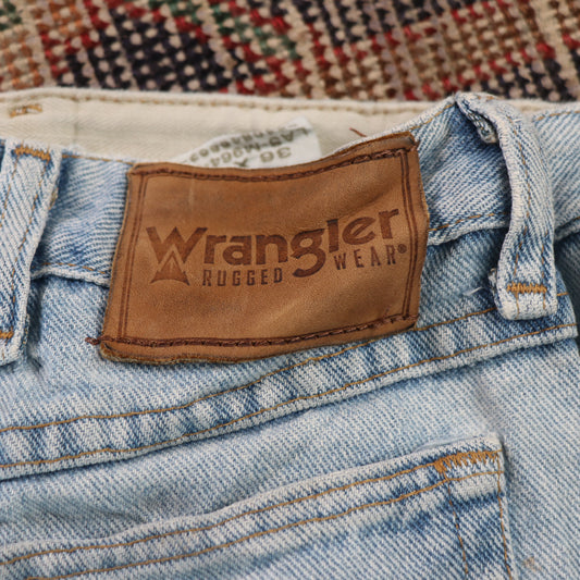 Wrangler W34 L34 Straight Leg Relaxed Fit Blue Denim Jeans