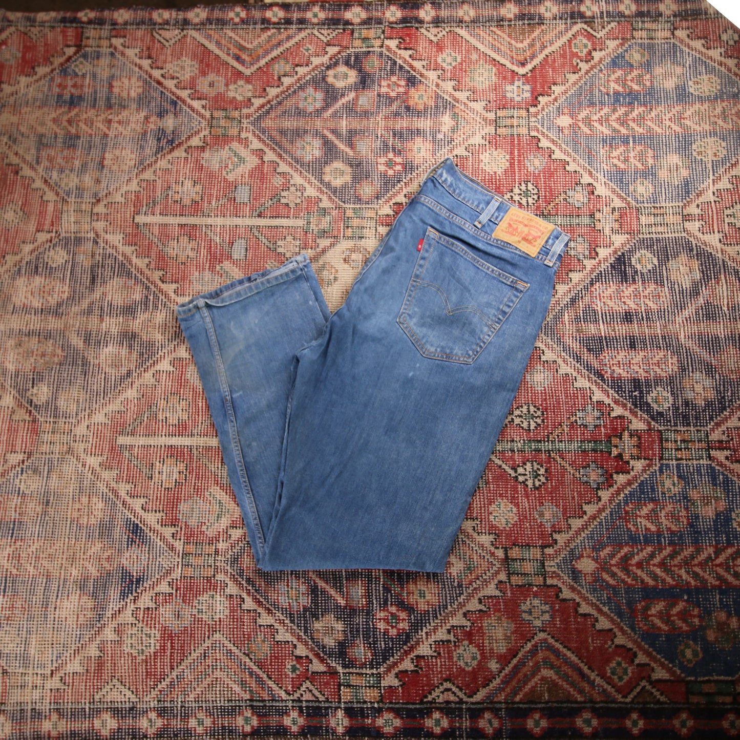 Levi's 505 W40 L30 Straight Leg Regular Fit Blue Denim Jeans