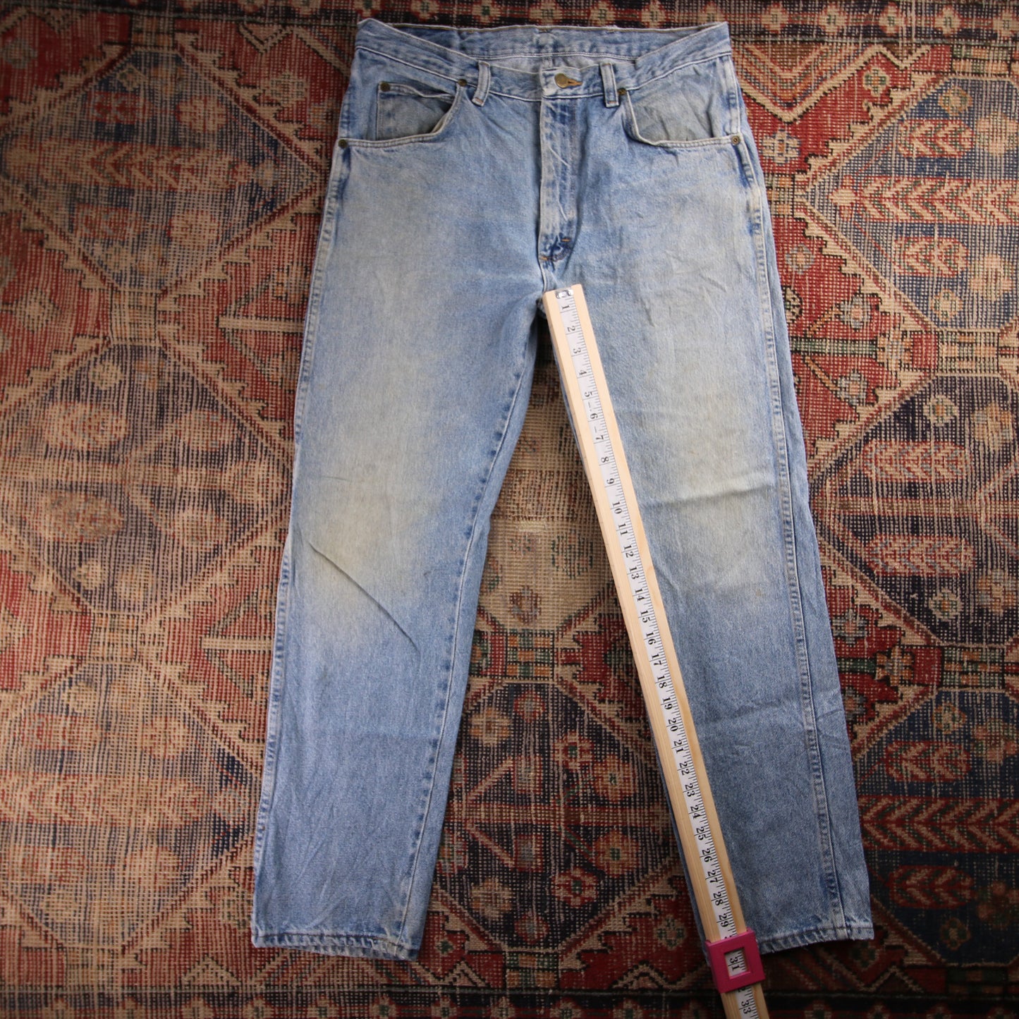 Wrangler W34 L31 Straight Leg Blue Denim Jeans