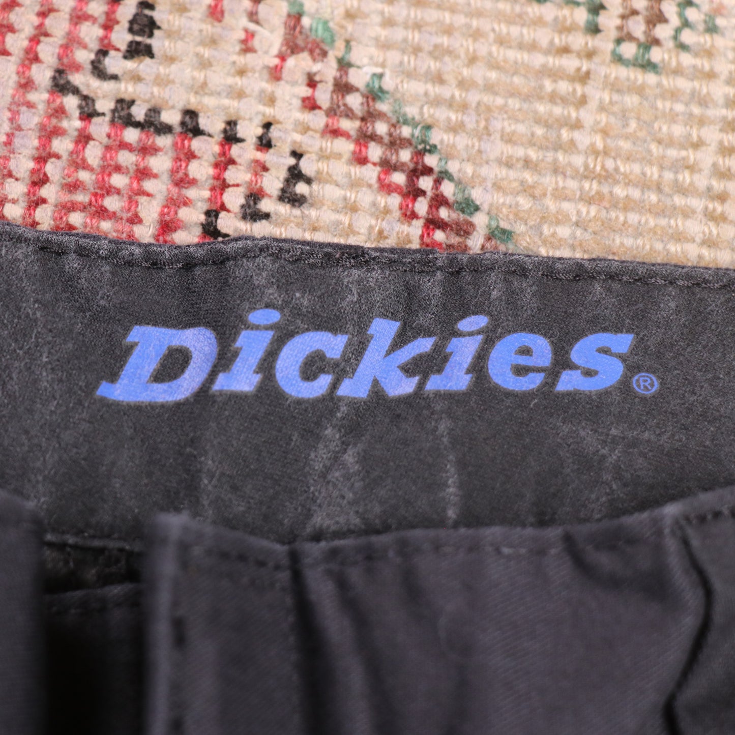 Dickies W26 L27 Straight Leg Black Cotton Blend Trousers