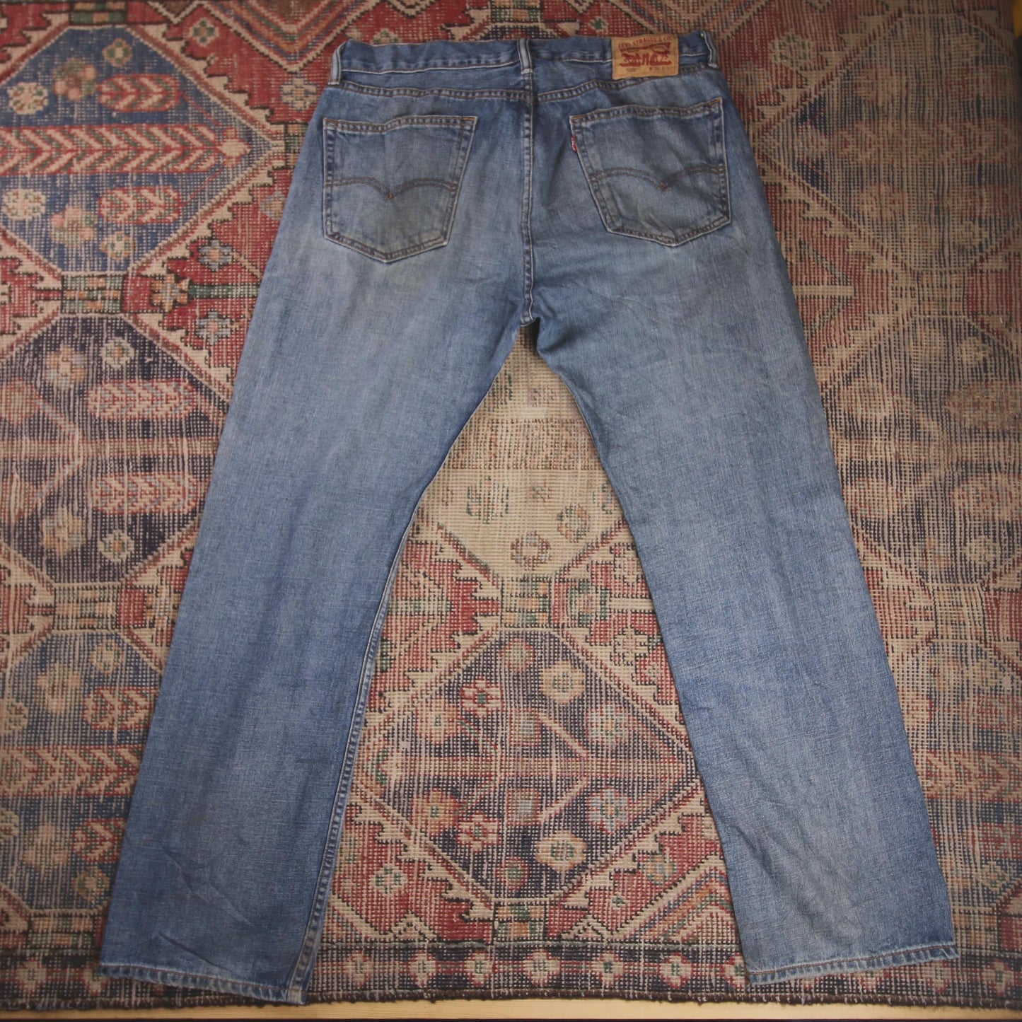 Levi's 505 W36 L31 Straight Leg Regular Fit Blue Denim Jeans