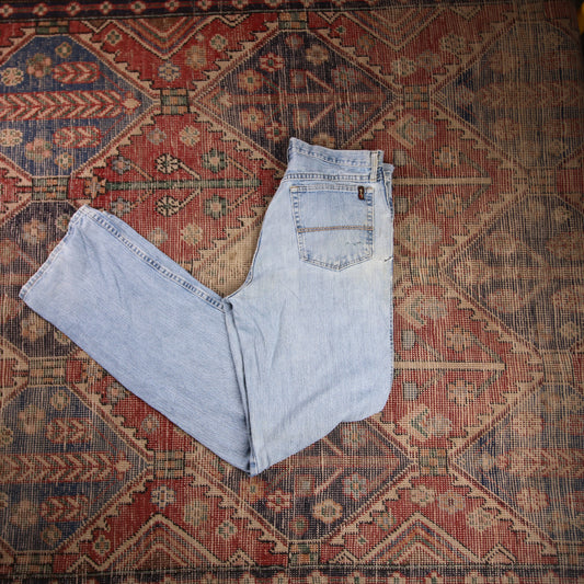 Wrangler W34 L35 Straight Leg Relaxed Fit Blue Denim Jeans
