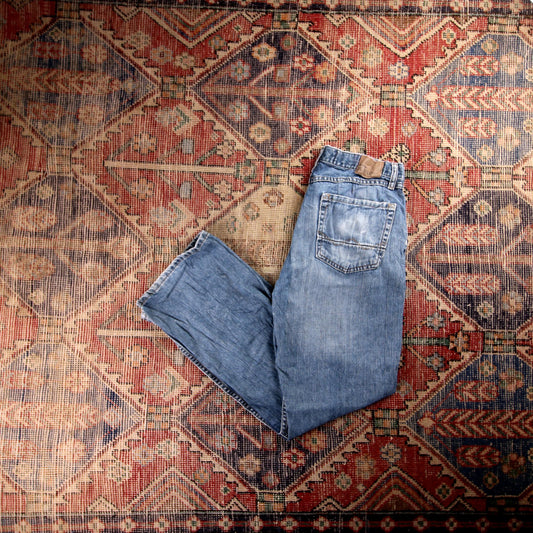 Wrangler W32 L31 Relaxed Boot Blue Denim Jeans