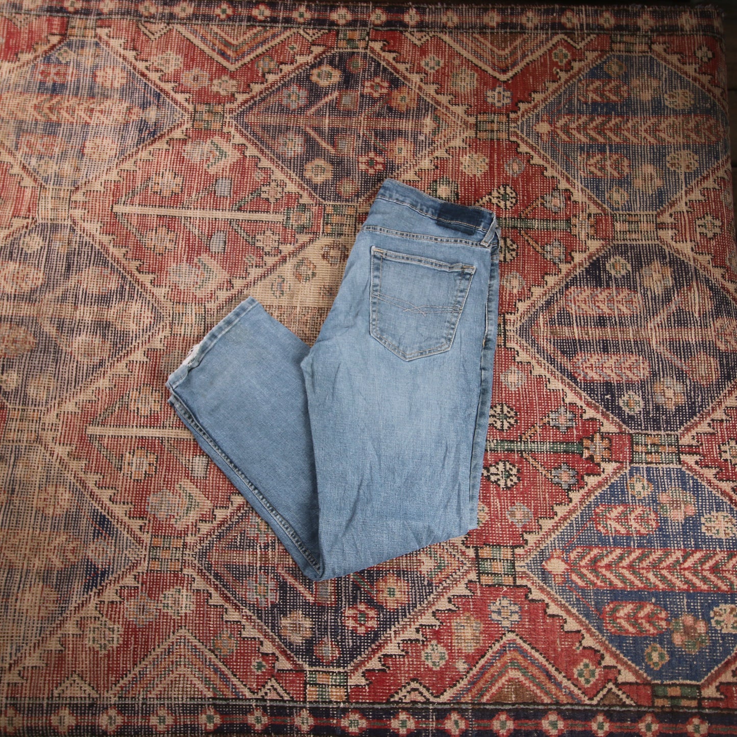 Levi's W32 L29 Straight Leg Relaxed Fit Blue Denim Jeans