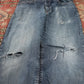 Wrangler W30 L30 Straight Leg Relaxed Fit Classic Ripped Style Blue Denim Jeans