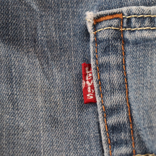 Levi's 550 Red Tab W36 L25 Tapered Leg Relaxed Fit Blue Denim Jeans