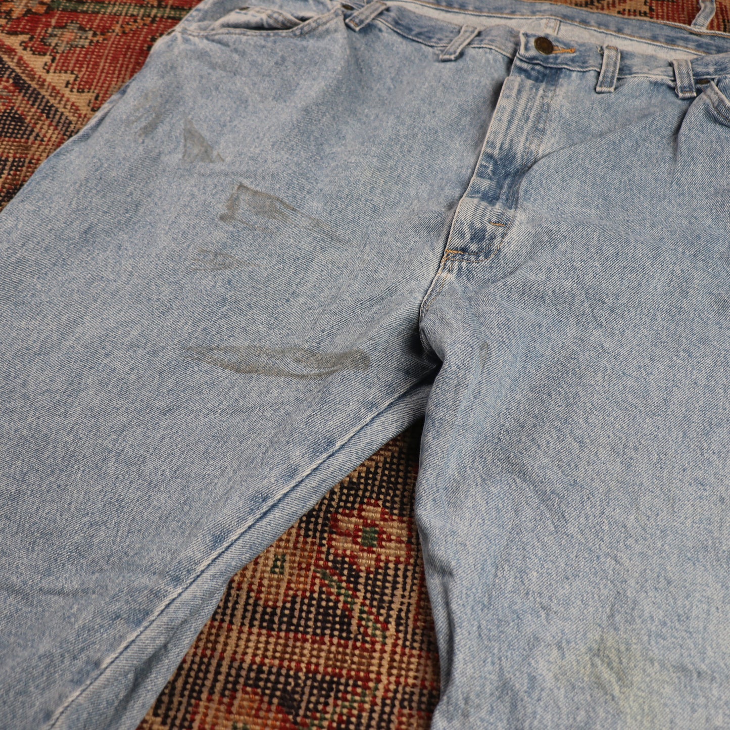 Wrangler W40 L30 Straight Leg Relaxed Fit Blue Denim Jeans