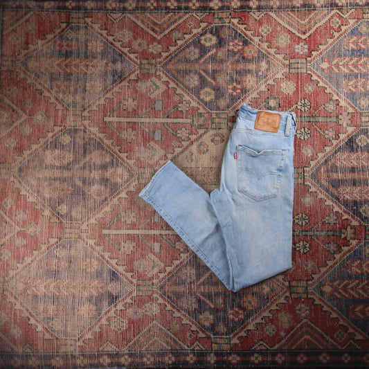 Levi's 512 Red Tab W28 L30 Tapered Leg Slim Fit Blue Denim Jeans