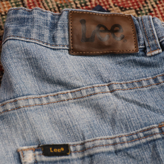 Lee W24 L28 Skinny Classic Ripped Style Blue Denim Jeans
