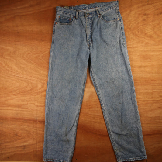 Levi's 550 Red Tab W36 L31 Tapered Leg Relaxed Fit Blue Denim Jeans