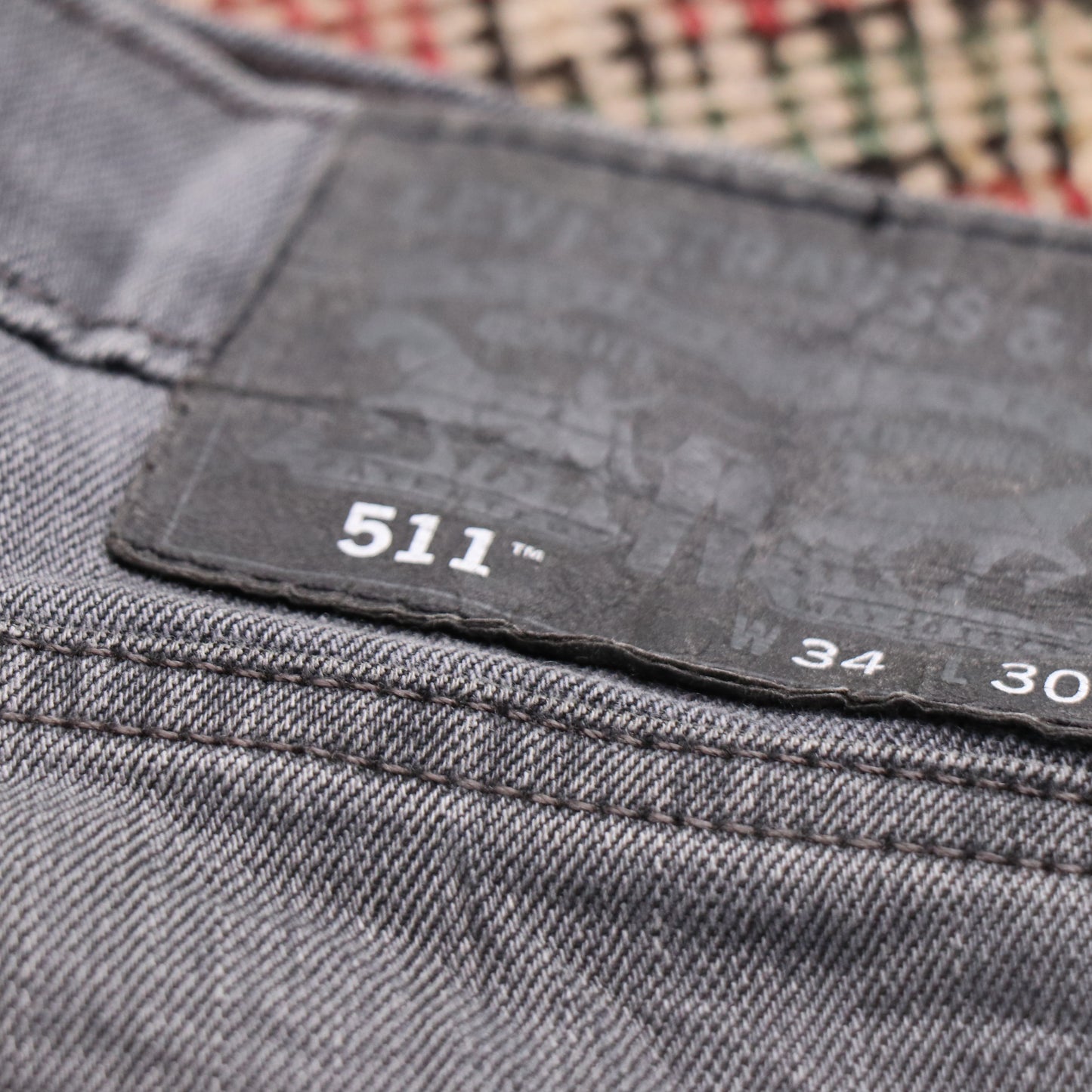 Levi's 511 W34 L26 Slim Fit Grey Denim Jeans