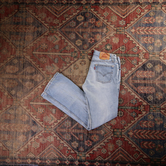 Levi's 518 W32 L28 Flared Blue Denim Jeans