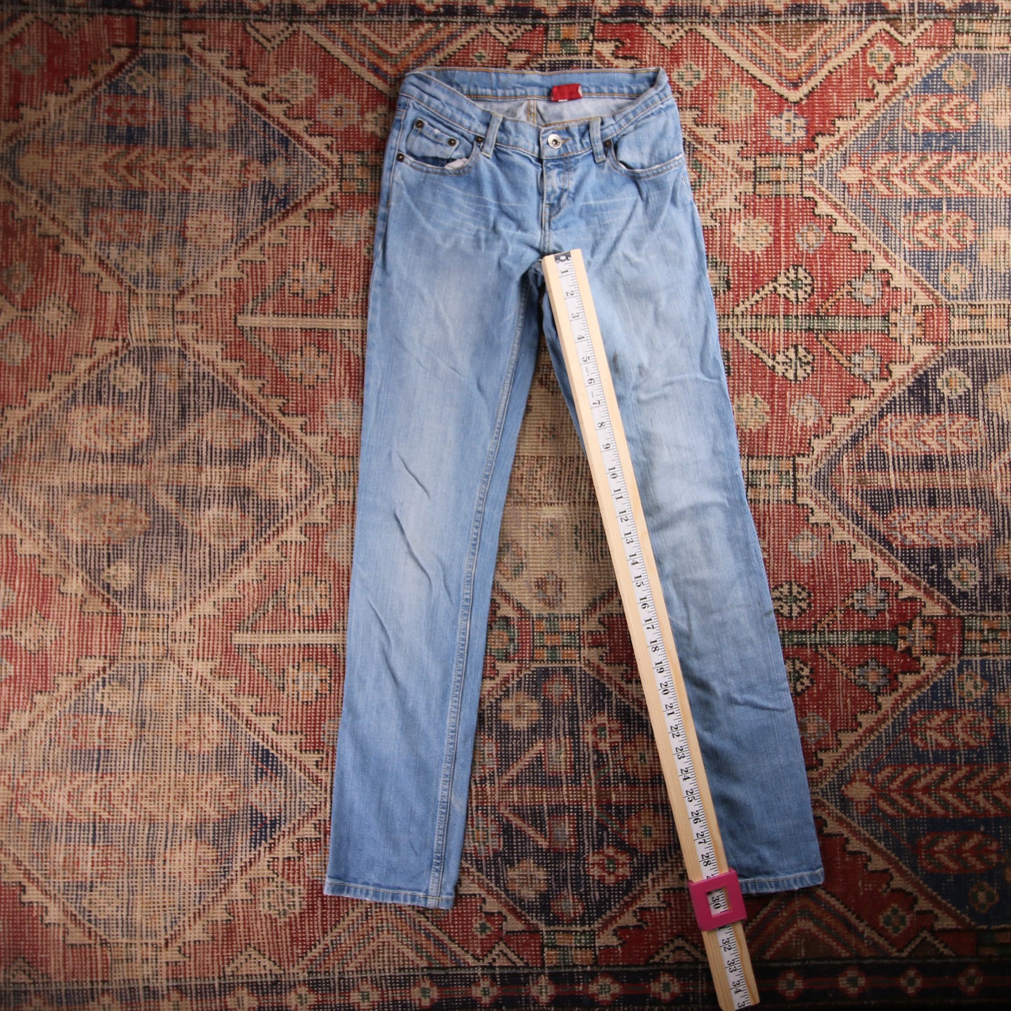 Levi's 512 Red Tab W34 L30 Tapered Leg Slim Fit Blue Denim Jeans