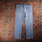 Wrangler W36 L28 Straight Leg Classic Ripped Style Blue Denim Jeans