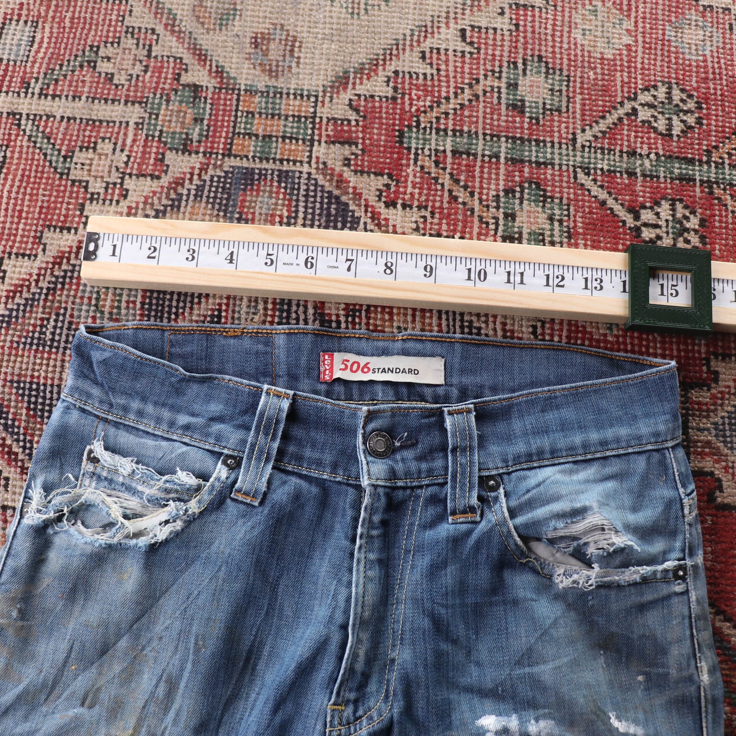 Levi's 506 Red Tab W30 L31 Straight Leg Blue Denim Jeans