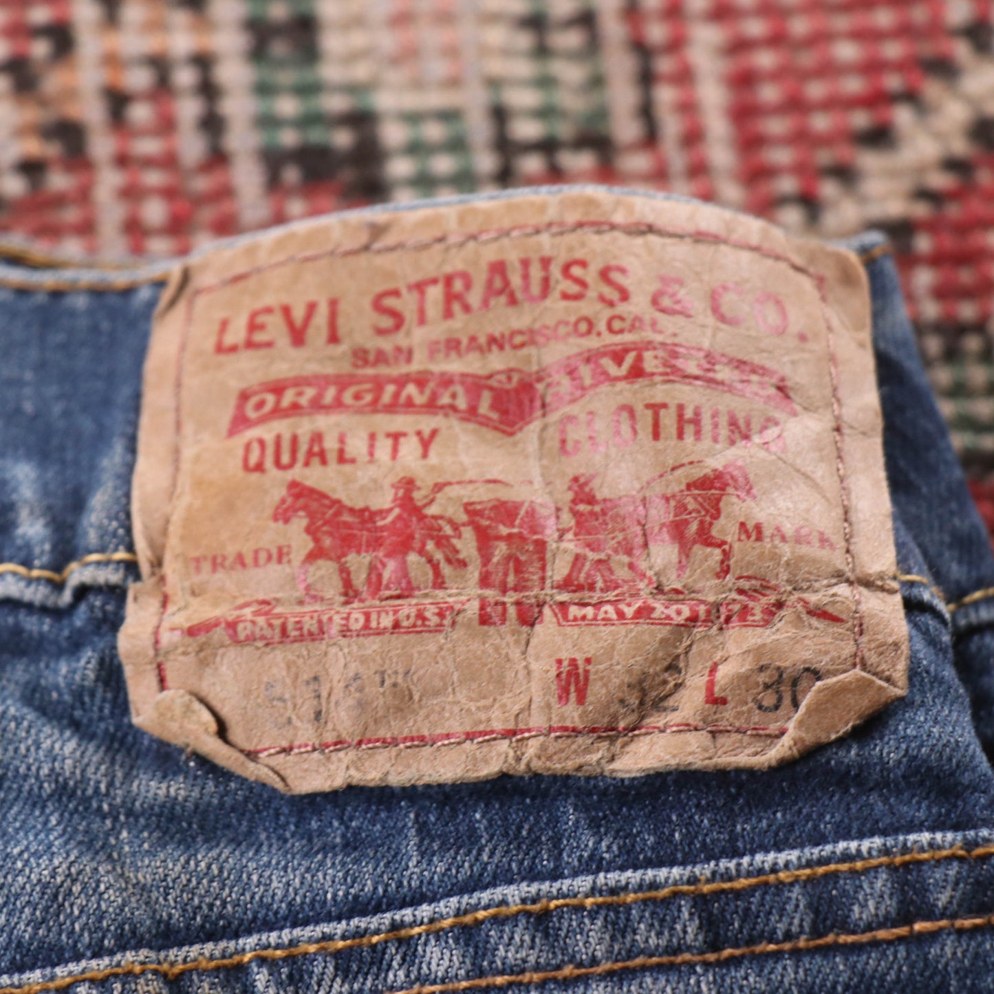 Levi's Red Tab W32 L29 Straight Leg Blue Denim Jeans