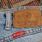 Wrangler W34 L28 Straight Leg Relaxed Fit Blue Denim Jeans