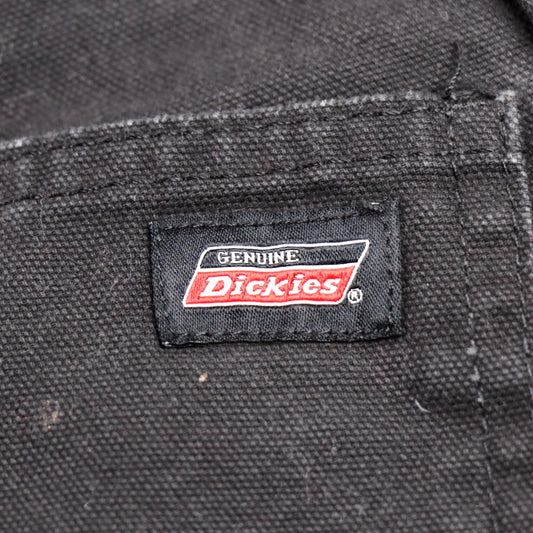 Dickies W34 L28 Straight Leg Black Cotton Blend Trousers